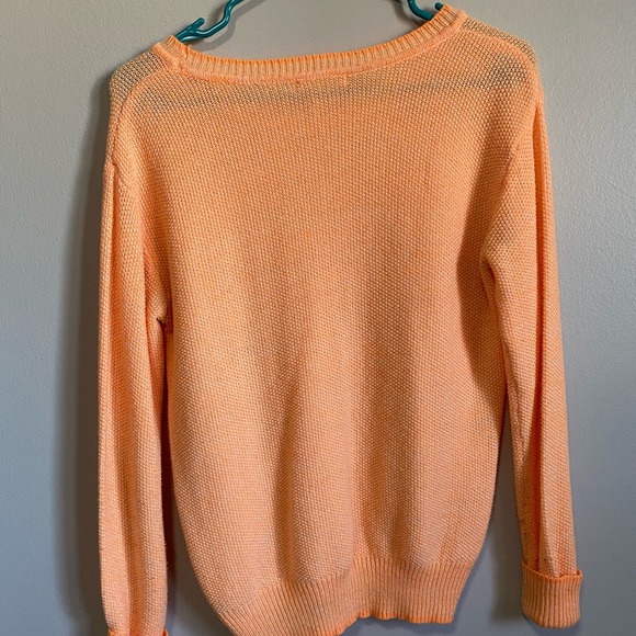 Orange Waffle Knit Sweater - Picture 6 of 6